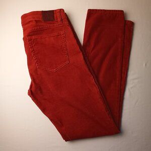 Ralph Lauren Sport Corduroy Jeans Size 10 Mid Rise Straight Leg Orange Color